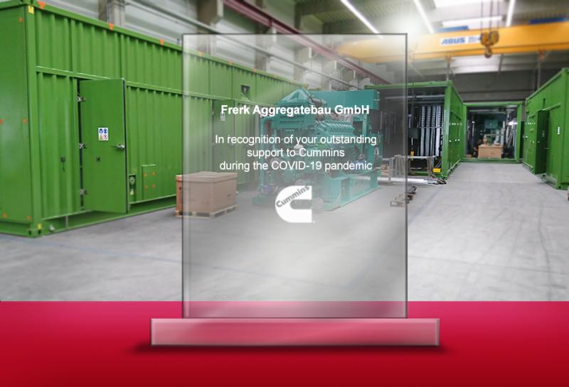 Frerk Aggregatebau GmbH - Cummins Auszeichnung
